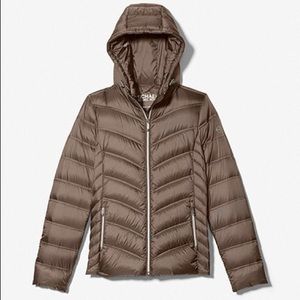 Michael Kors brown puffer jacket
